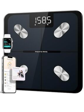 Etekcity Black Smart Body Composition Scale with App & Bluetooth